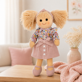 Collette – 35cm Soft Rag Doll in Dusty Pink | Peony Lane